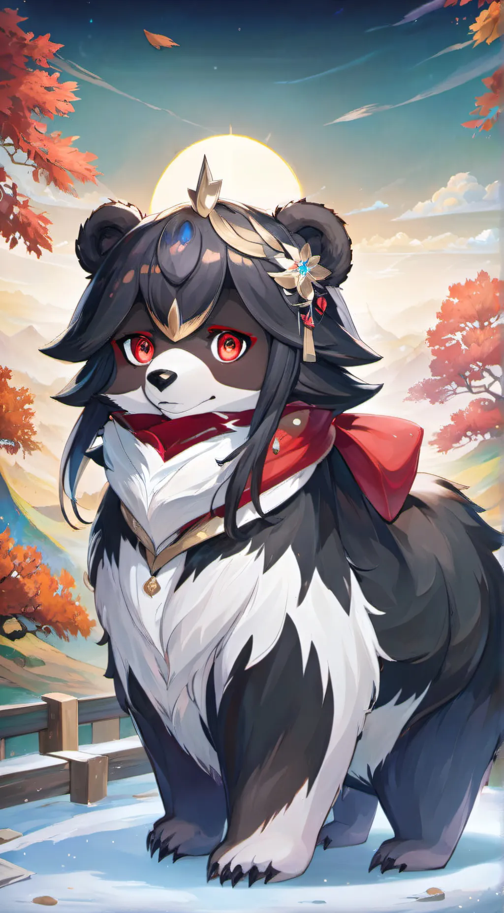 ai character: Kuma  background