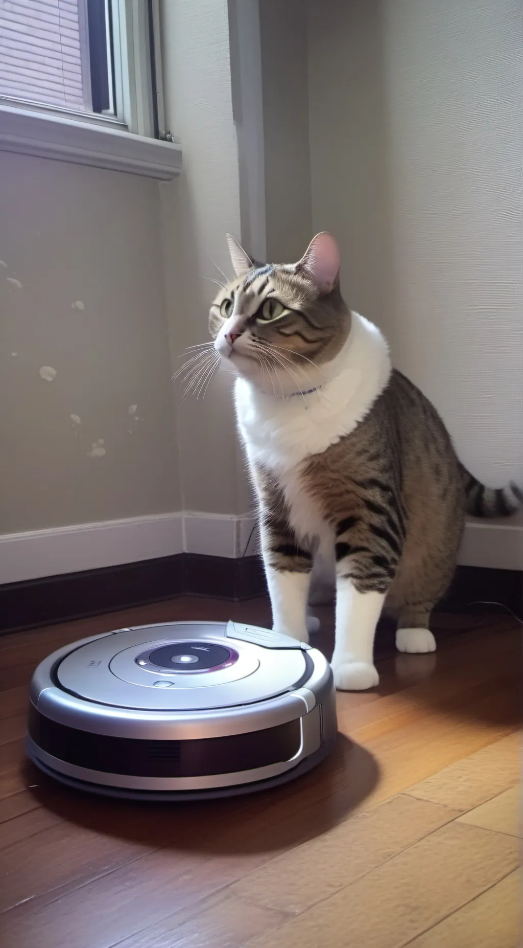 ai character: cute Roomba background