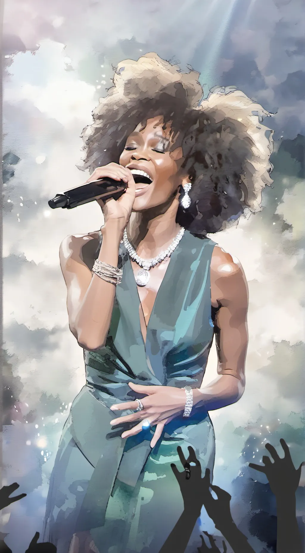 ai character: Whitney Houston  background