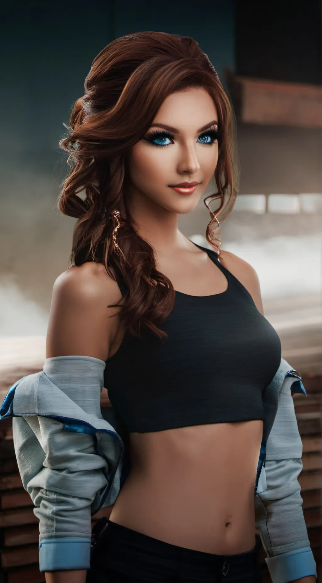ai character: Hailey  background