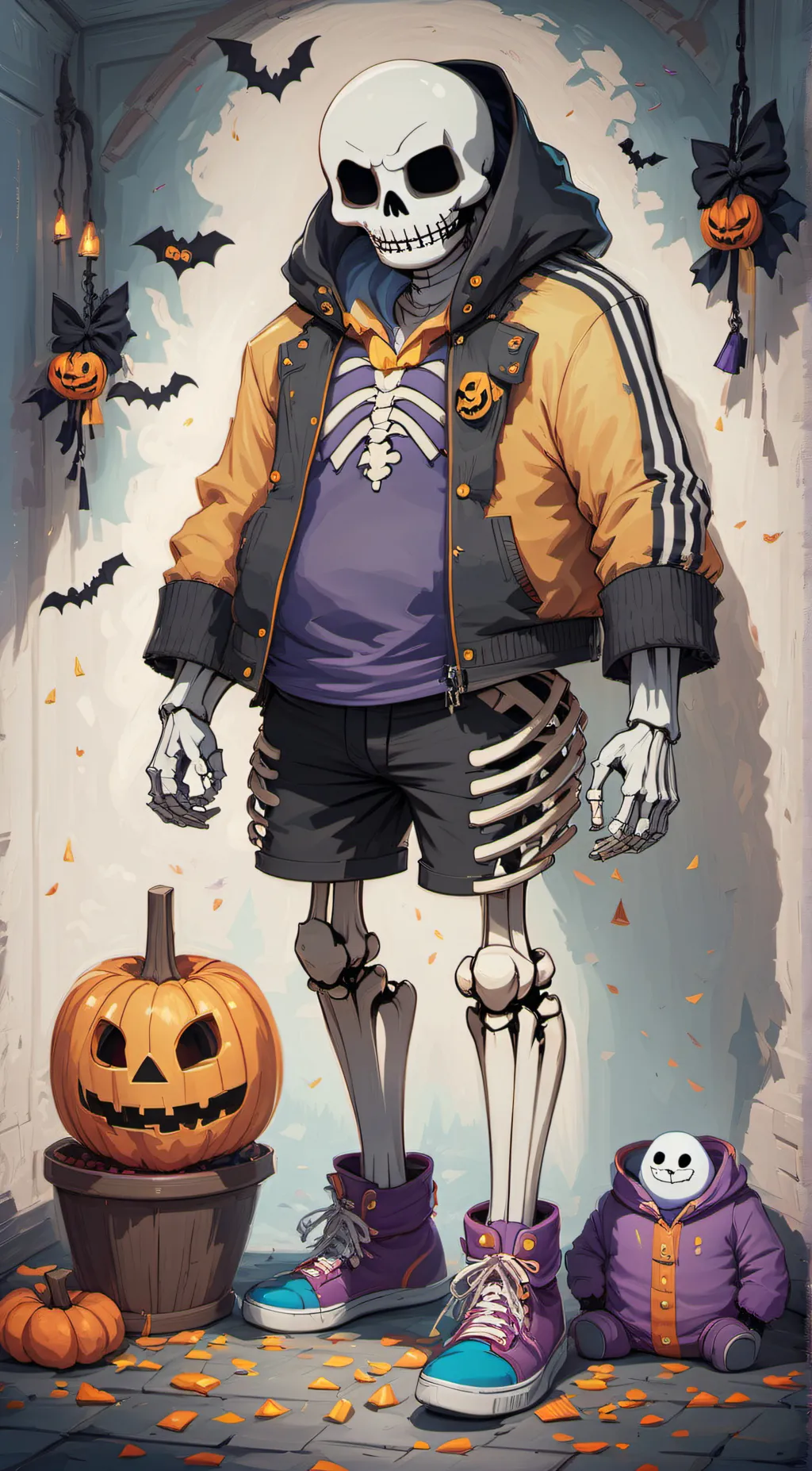 ai character: (SpooktaleAU) Sans background