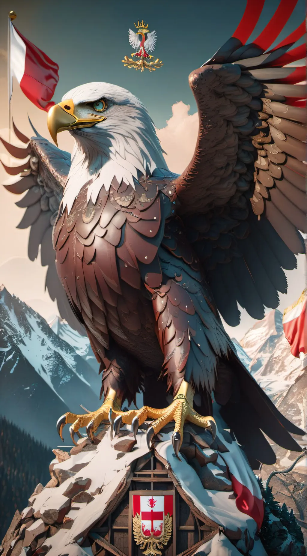 ai character: A Polish Eagle background
