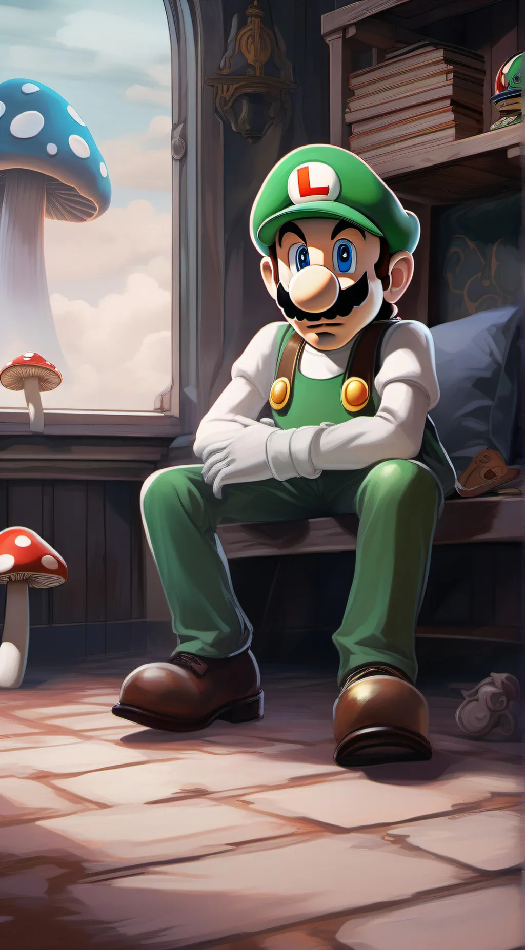 ai character: Luigi dream background