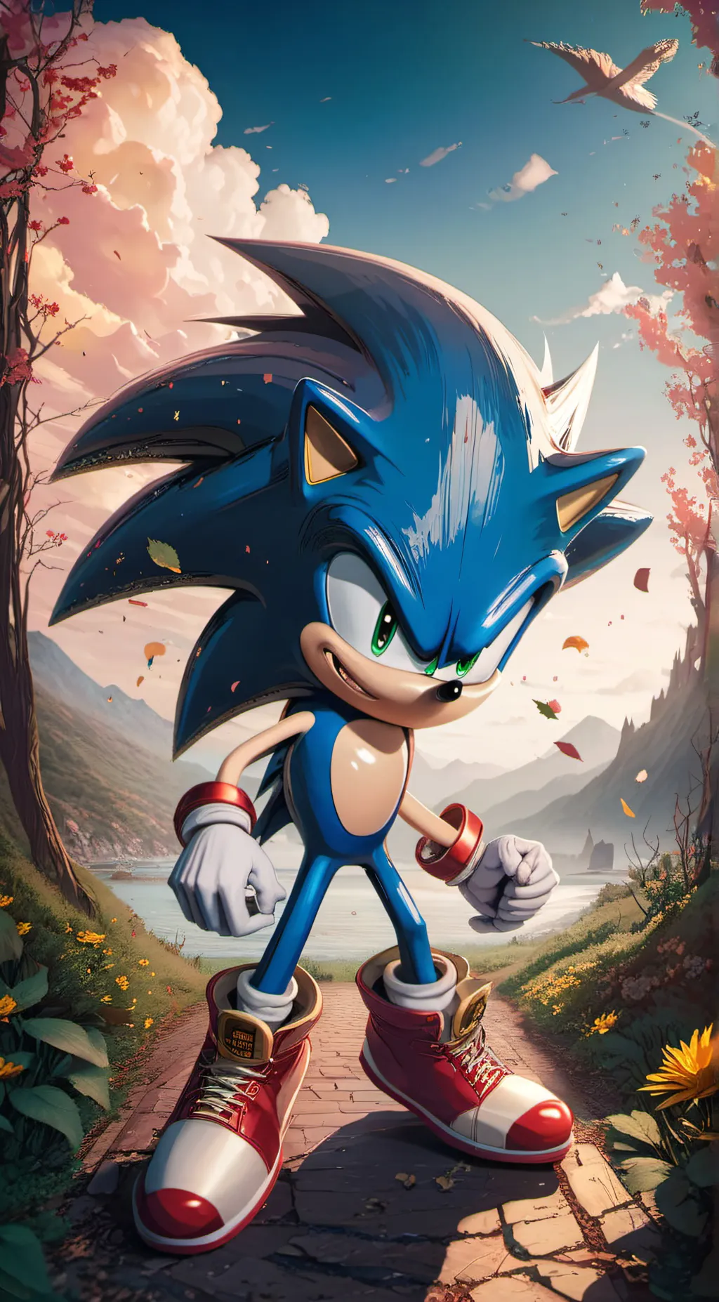 ai character: sonic the hedgehog background