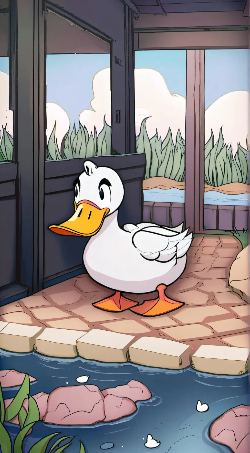 ai character: ebic duck background
