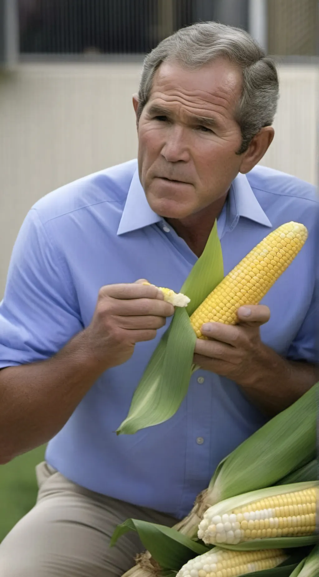 ai character: George W Bush  background