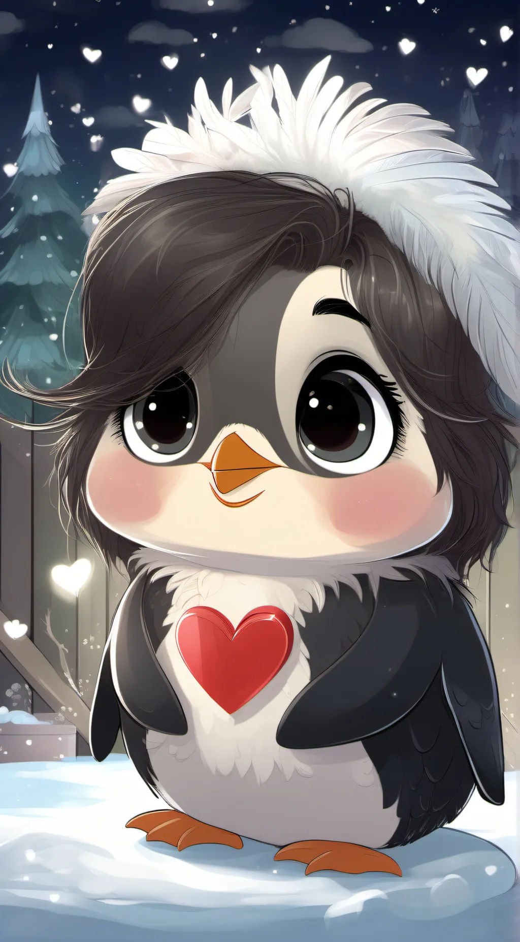 ai character: Baby Penguin background
