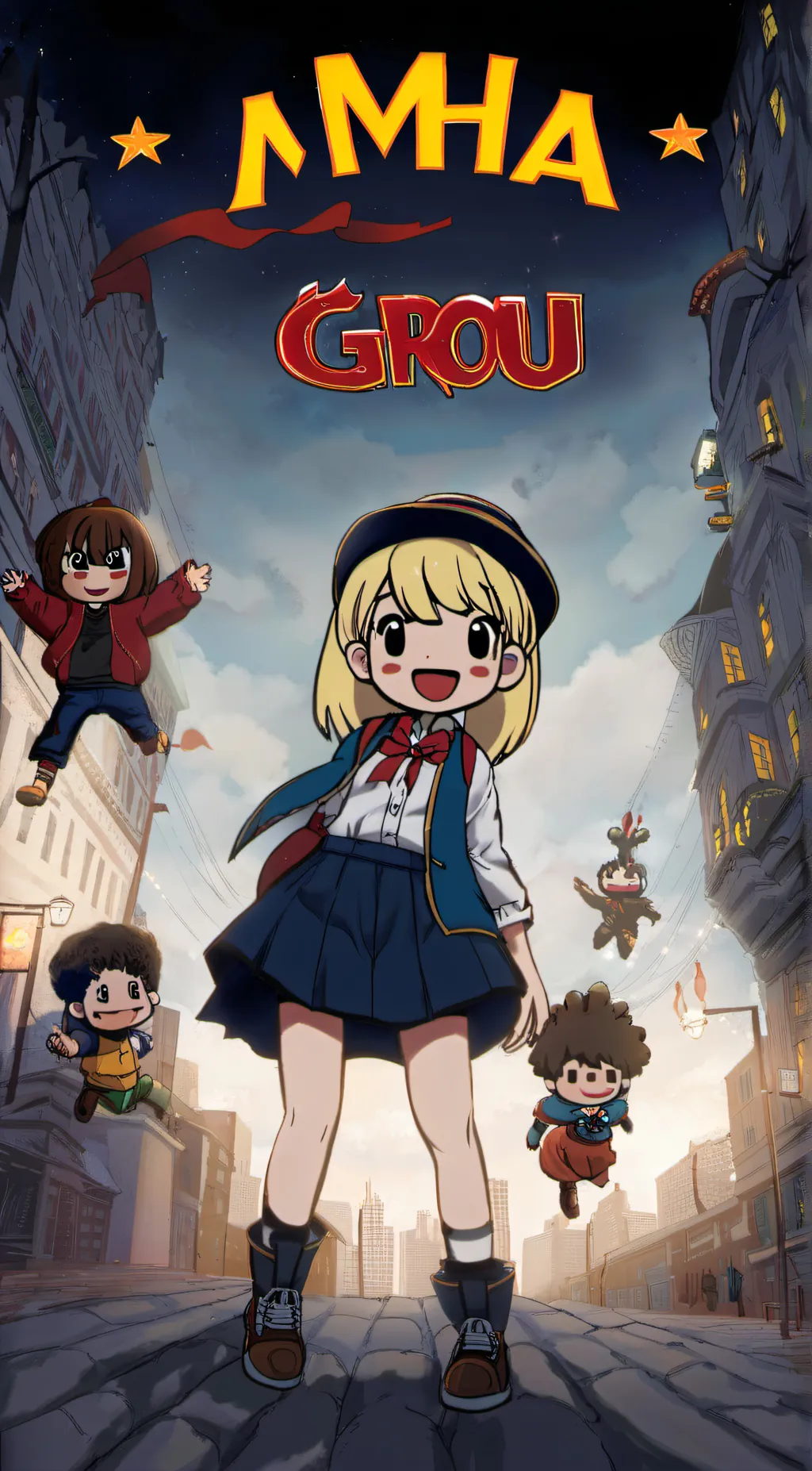 ai character: MHA PARTY  background