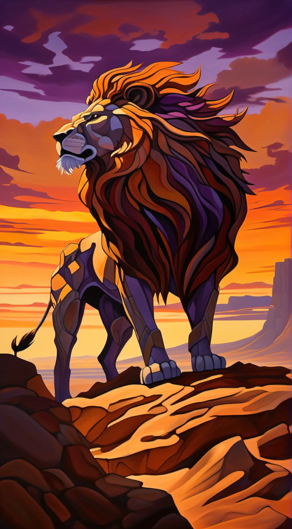 ai character: king simba background