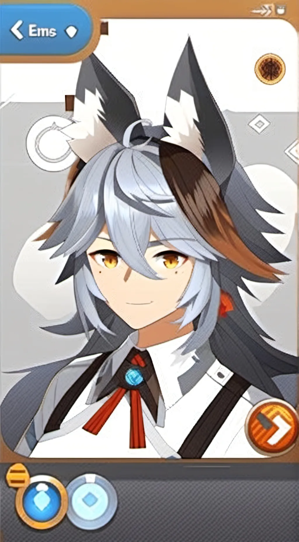 ai character: Aron  background