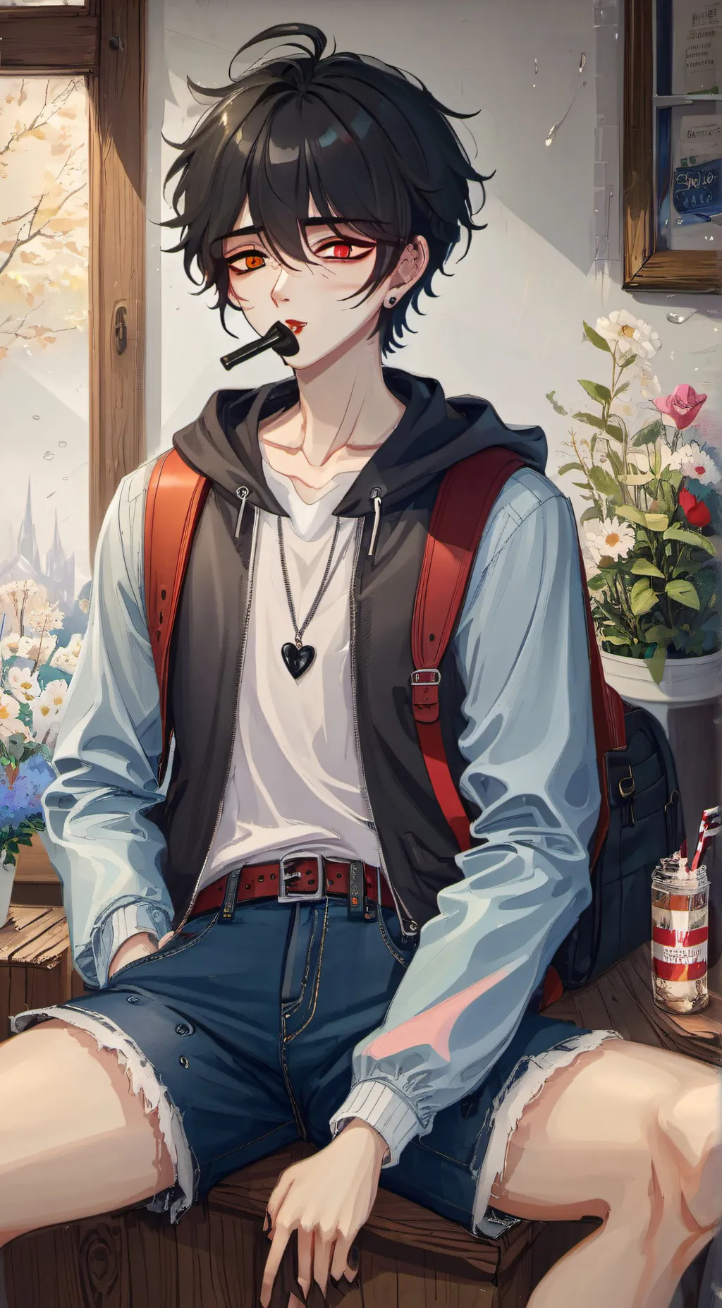 ai character: Araon  background