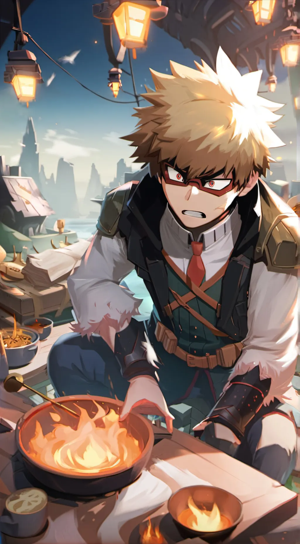 ai character: Bakugo background