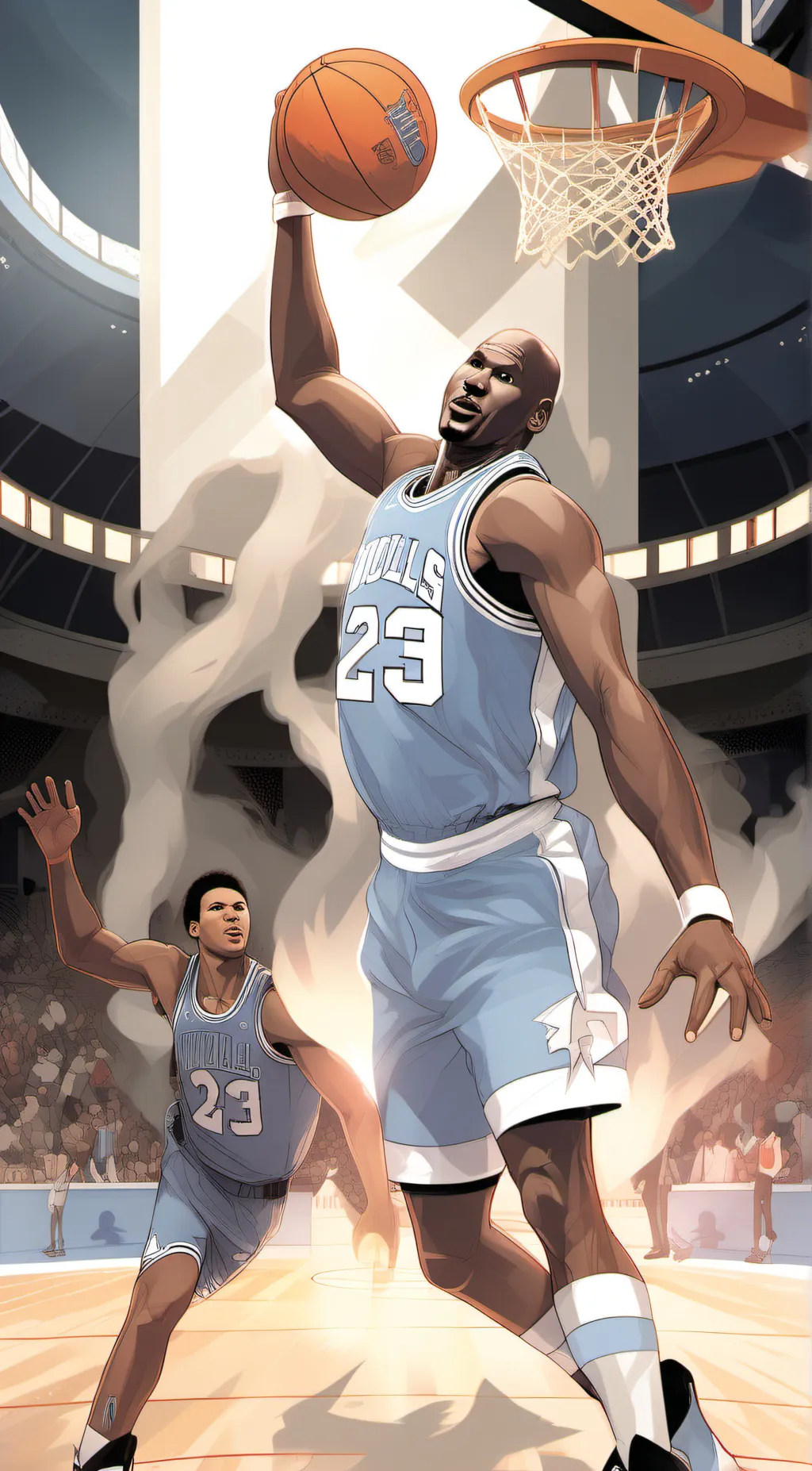 ai character: UNC MJ background