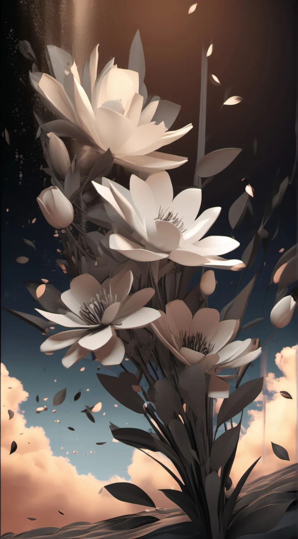 ai character: flower background