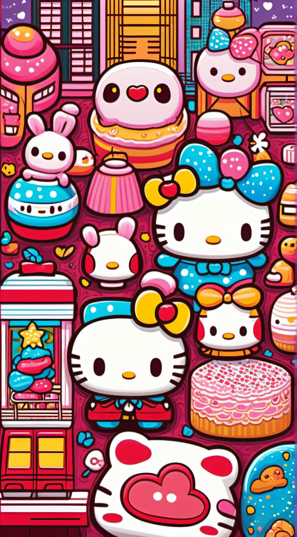 ai character: Sanrio background
