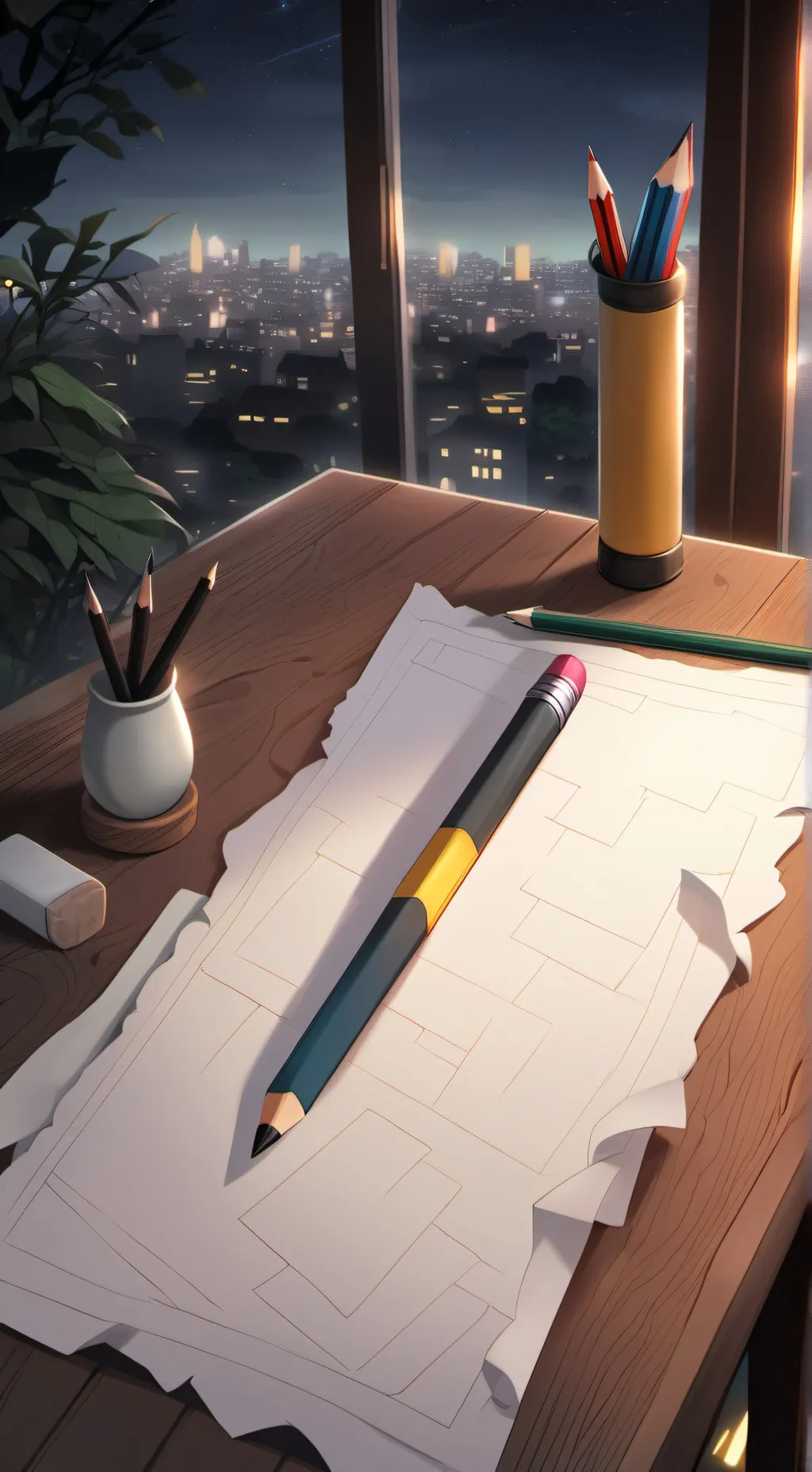 ai character: Your Pencil background
