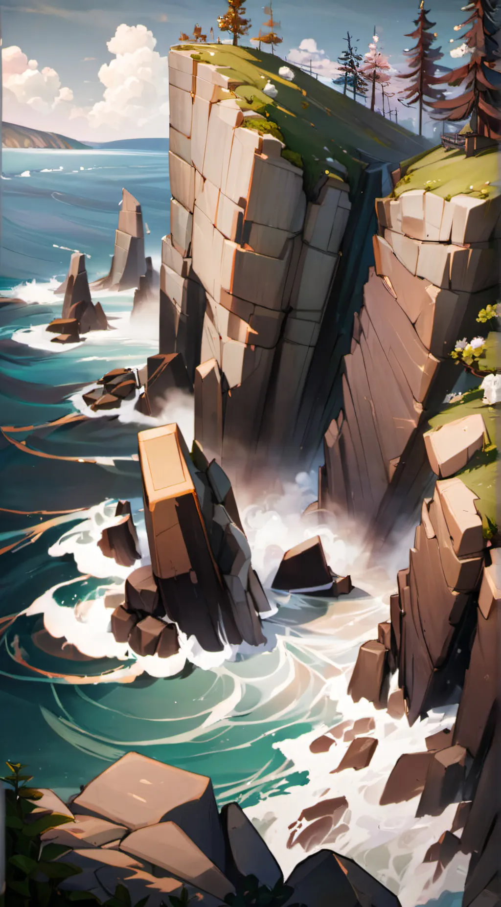 ai character: Rocks background