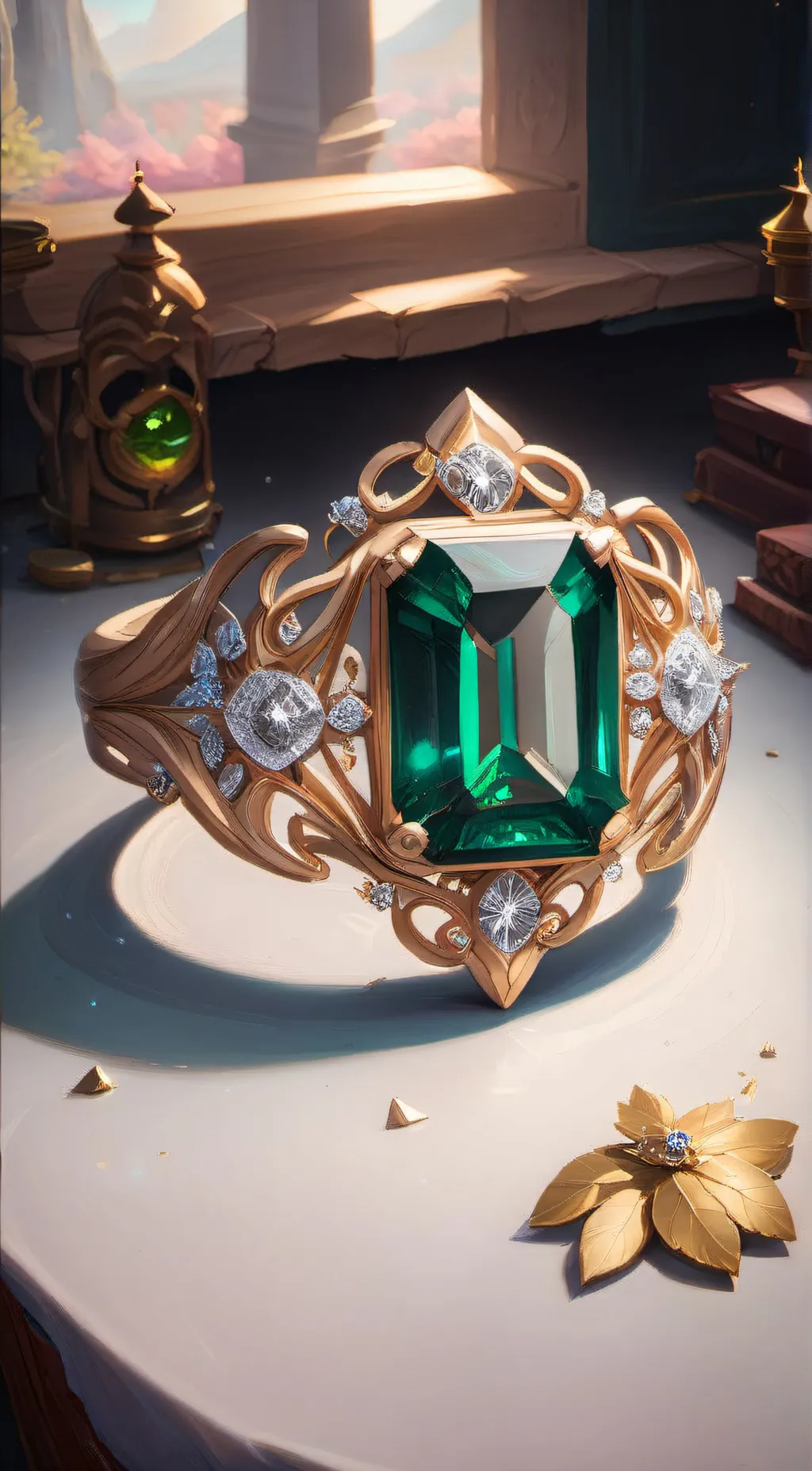 ai character: Emerald  background