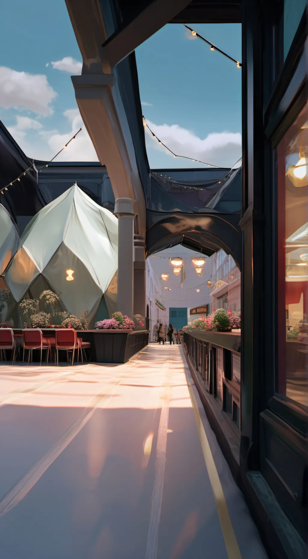 ai character: Restaurant background