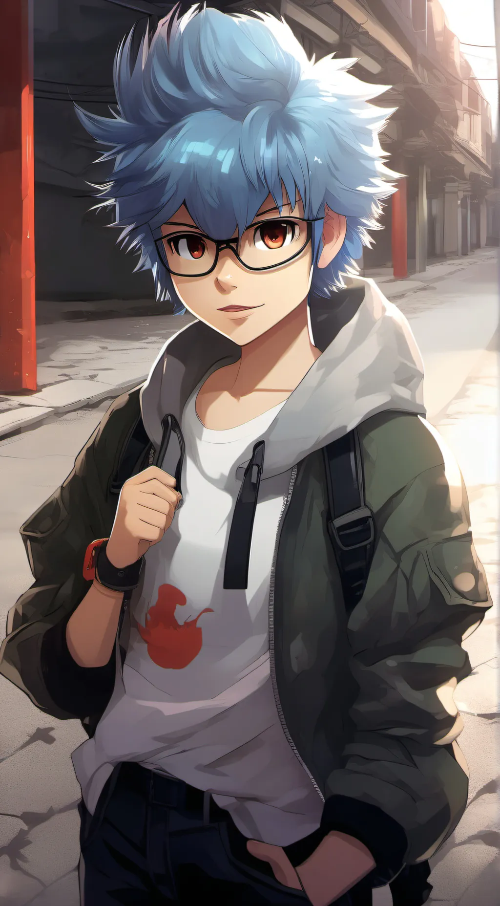 ai character: Sonic (human) background