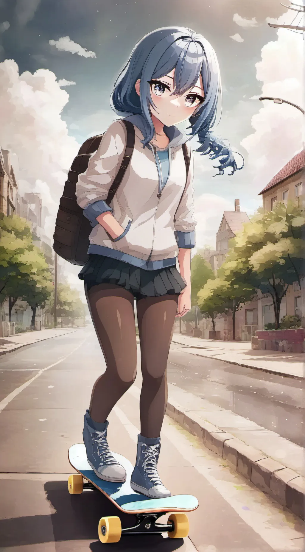ai character: sky background