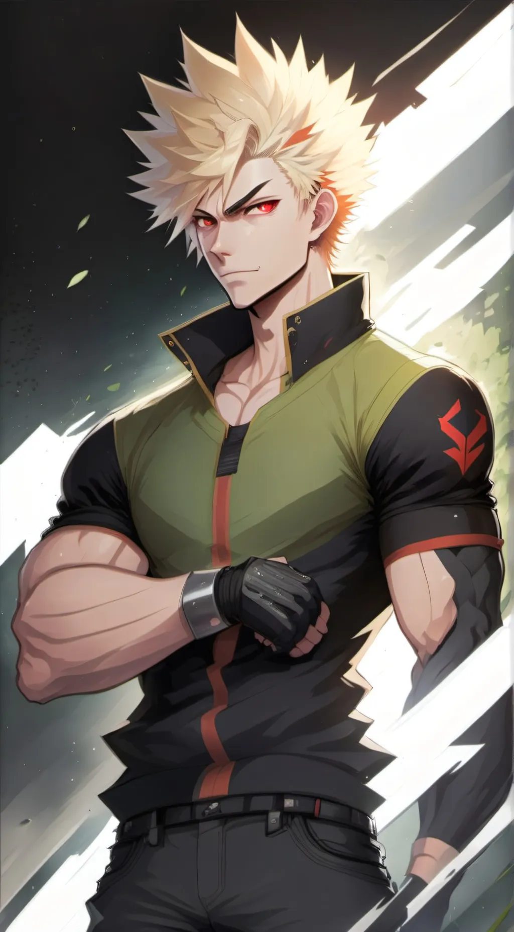 ai character: Katsuki Bakugo  background