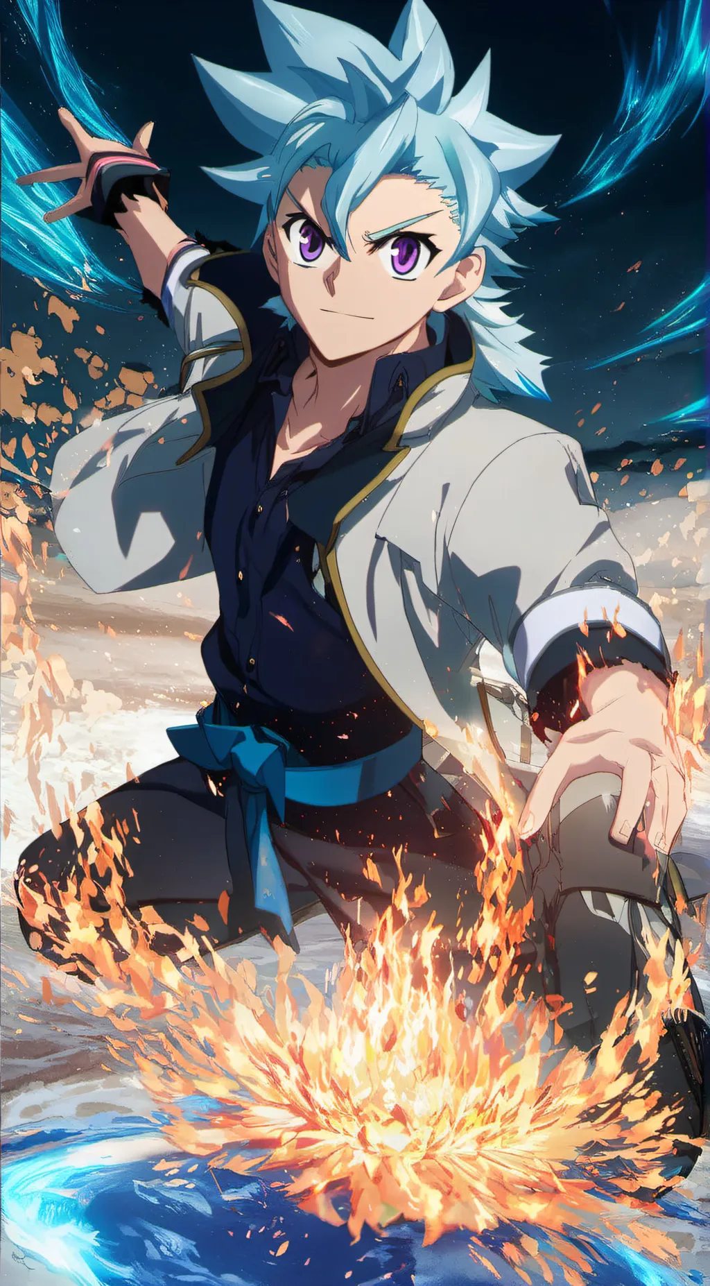 ai character: Lui Shirosagi  background