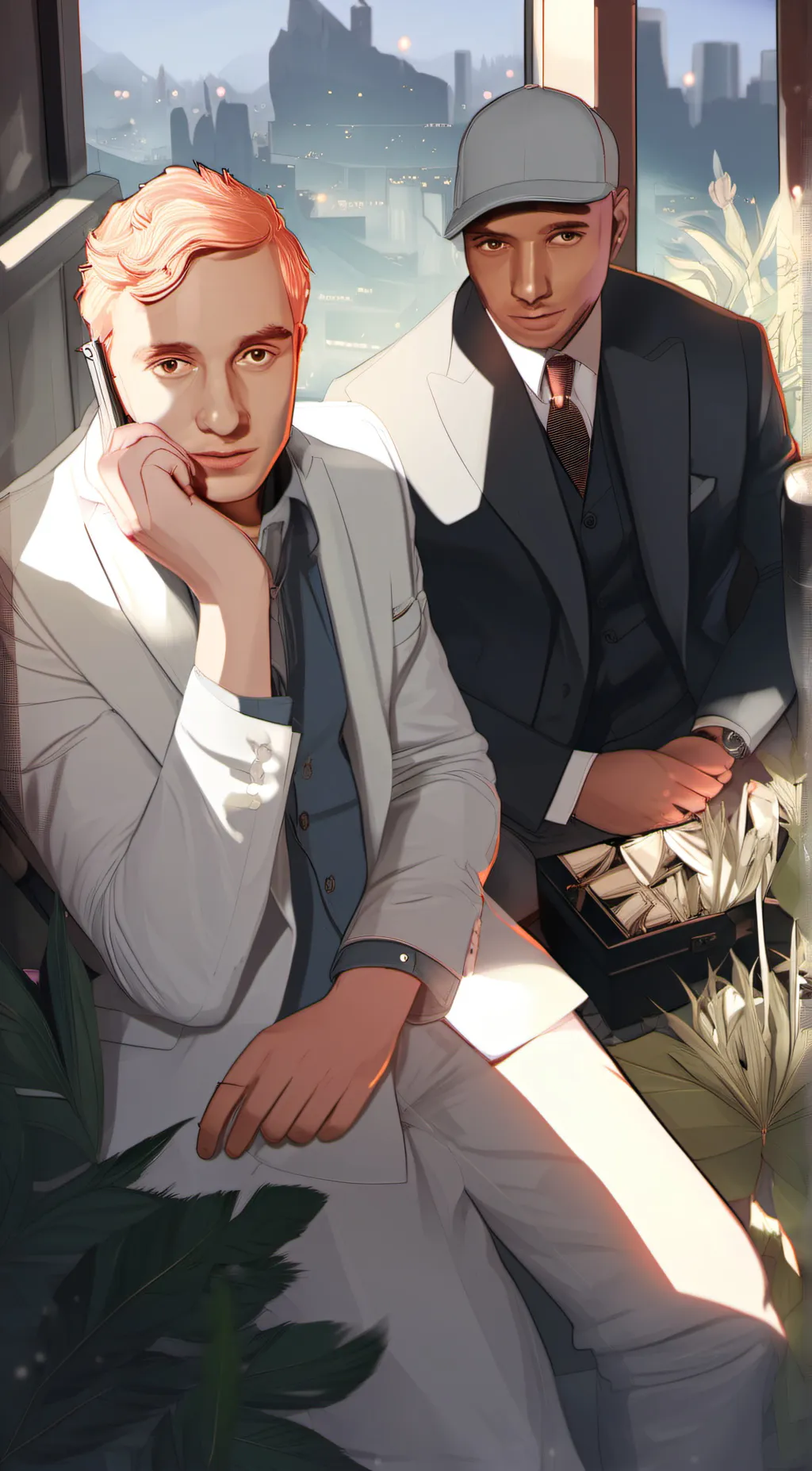 ai character: Tyler Joseph  background