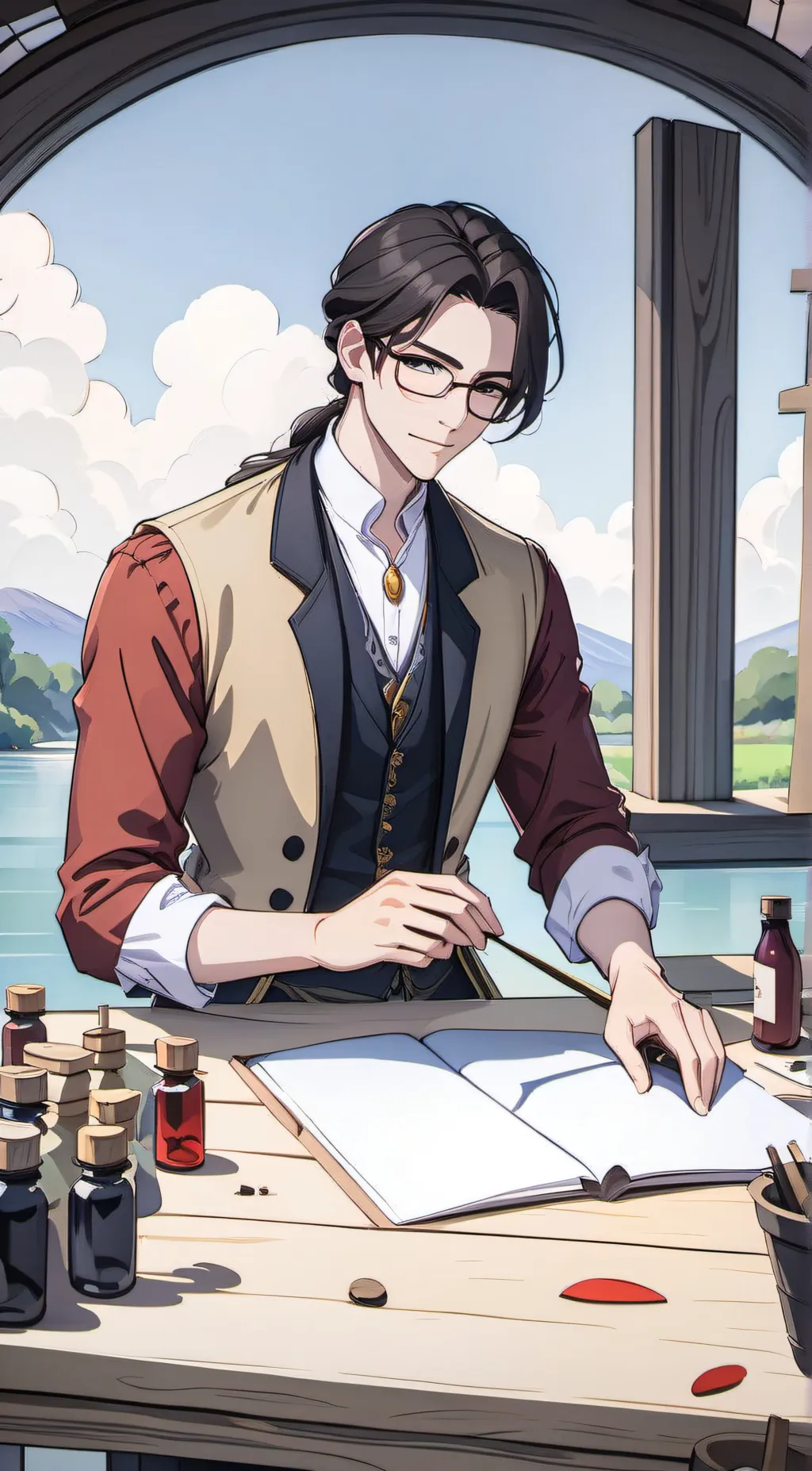 ai character: leon background