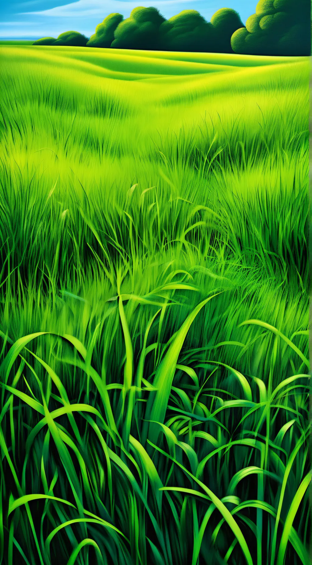 ai character: Grass background