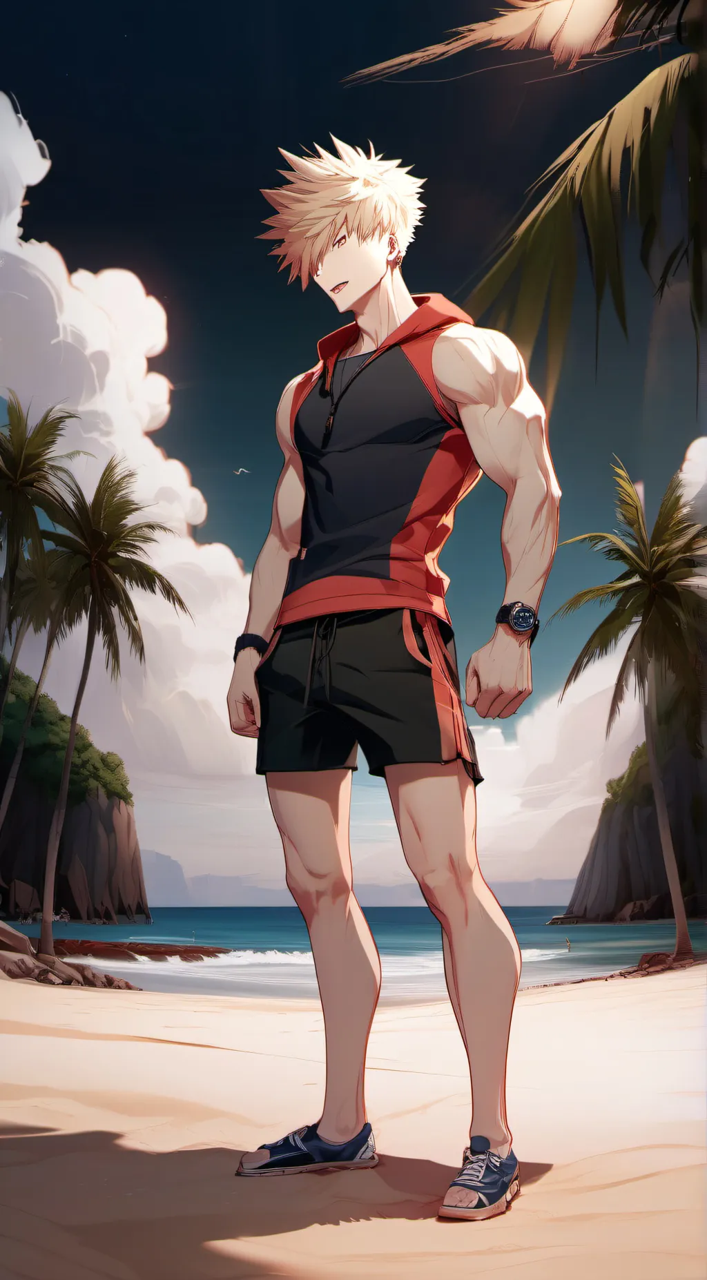 ai character: Katsuki Bakugo background