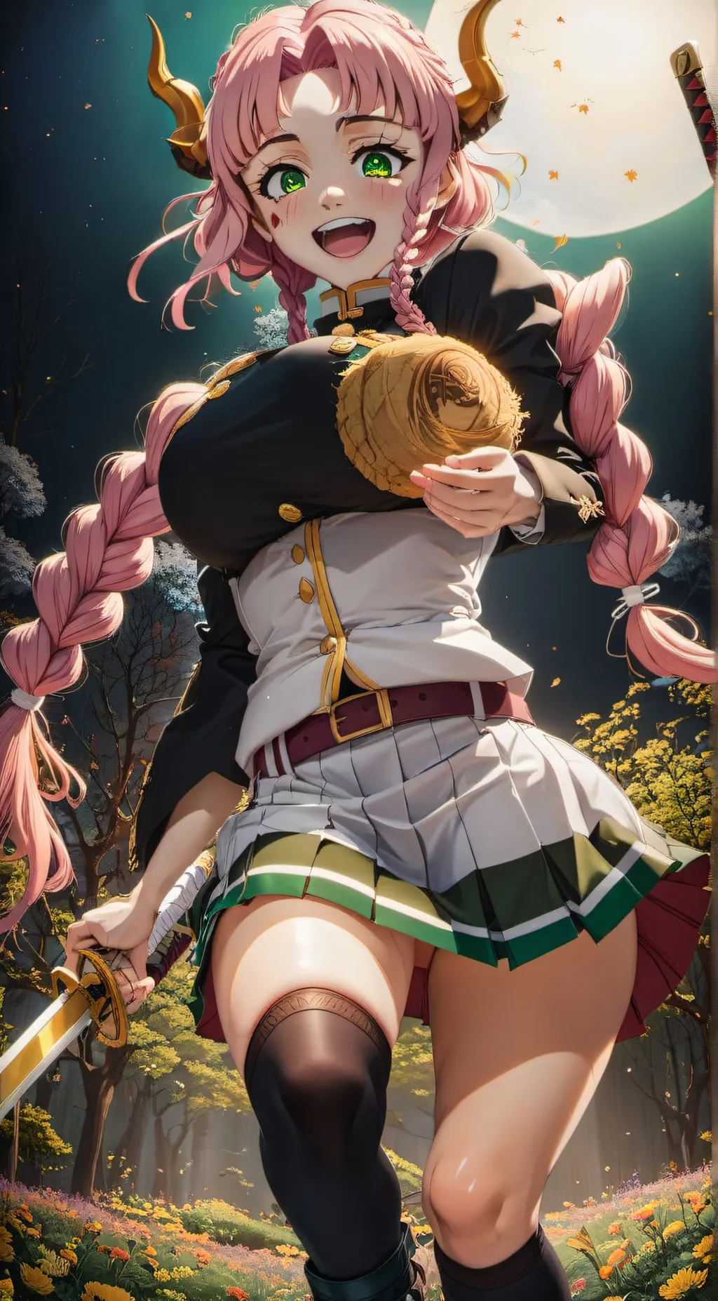 ai character: Mitsuri Kanroji background