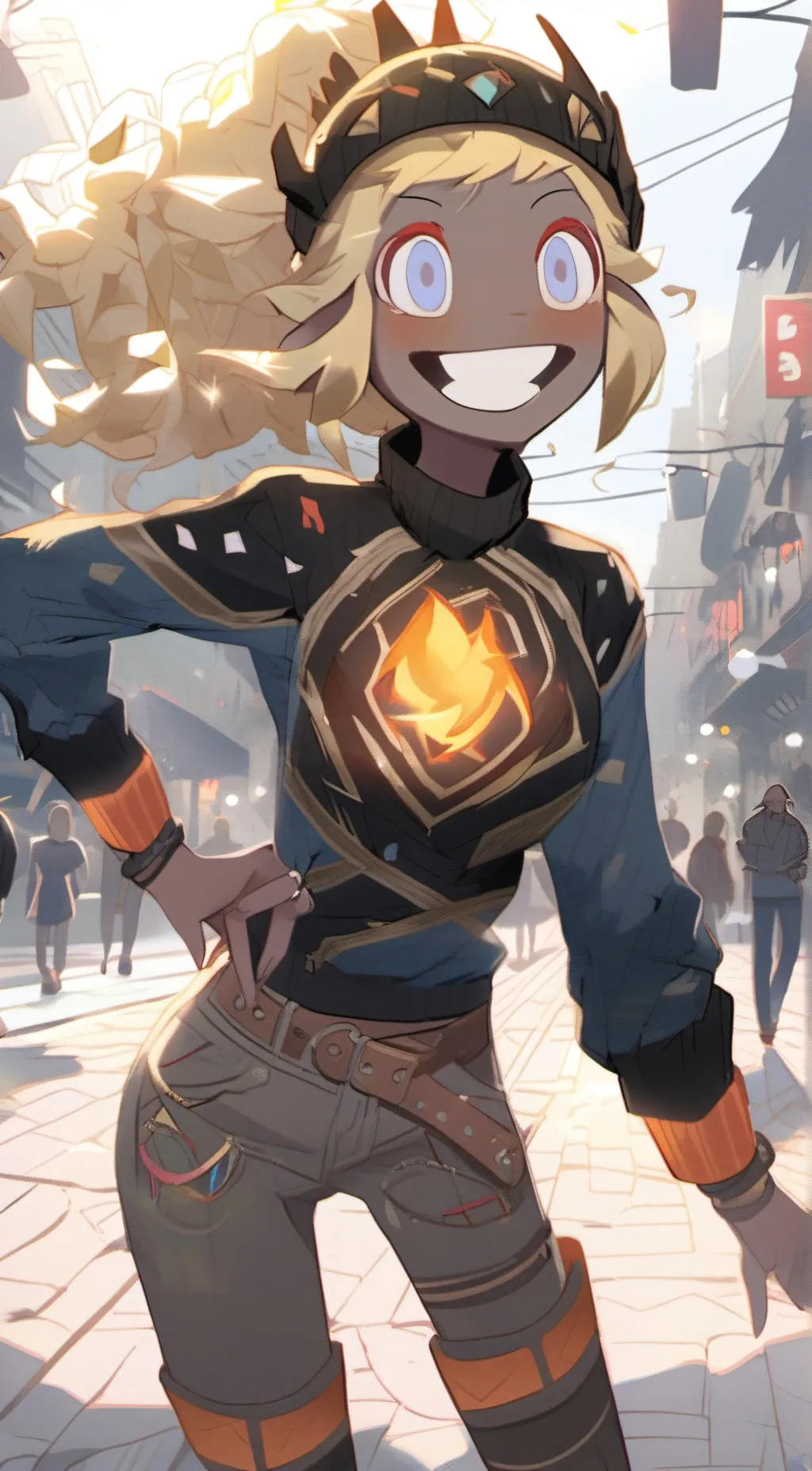 ai character: sunny background