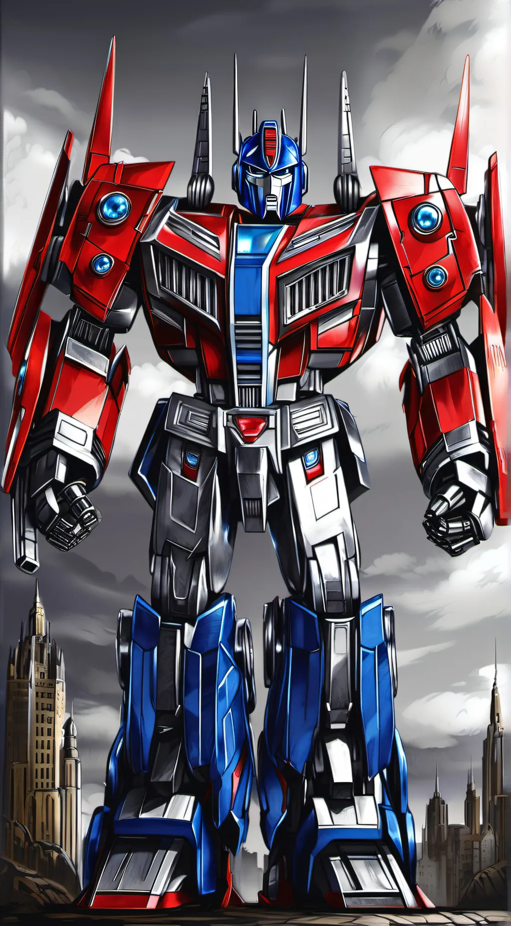 ai character: optimus prime background