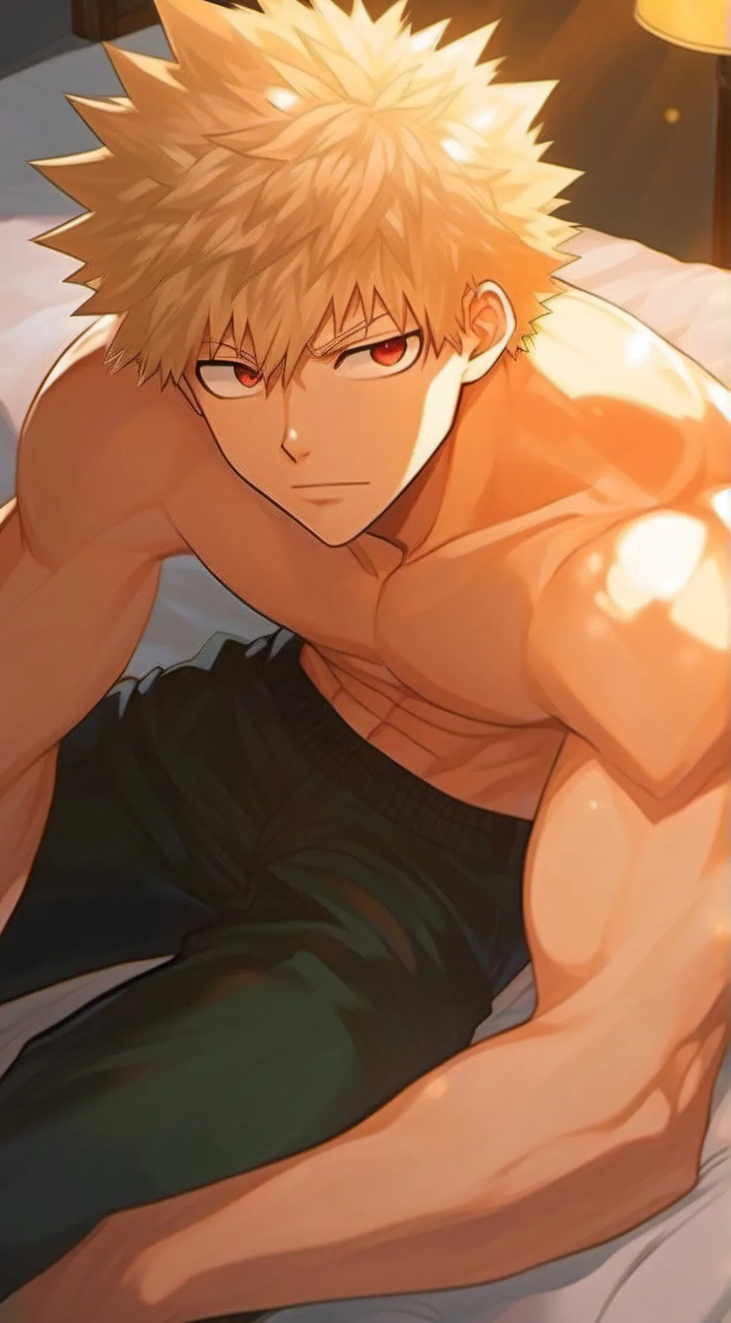 ai character: Katsuki Bakugou background
