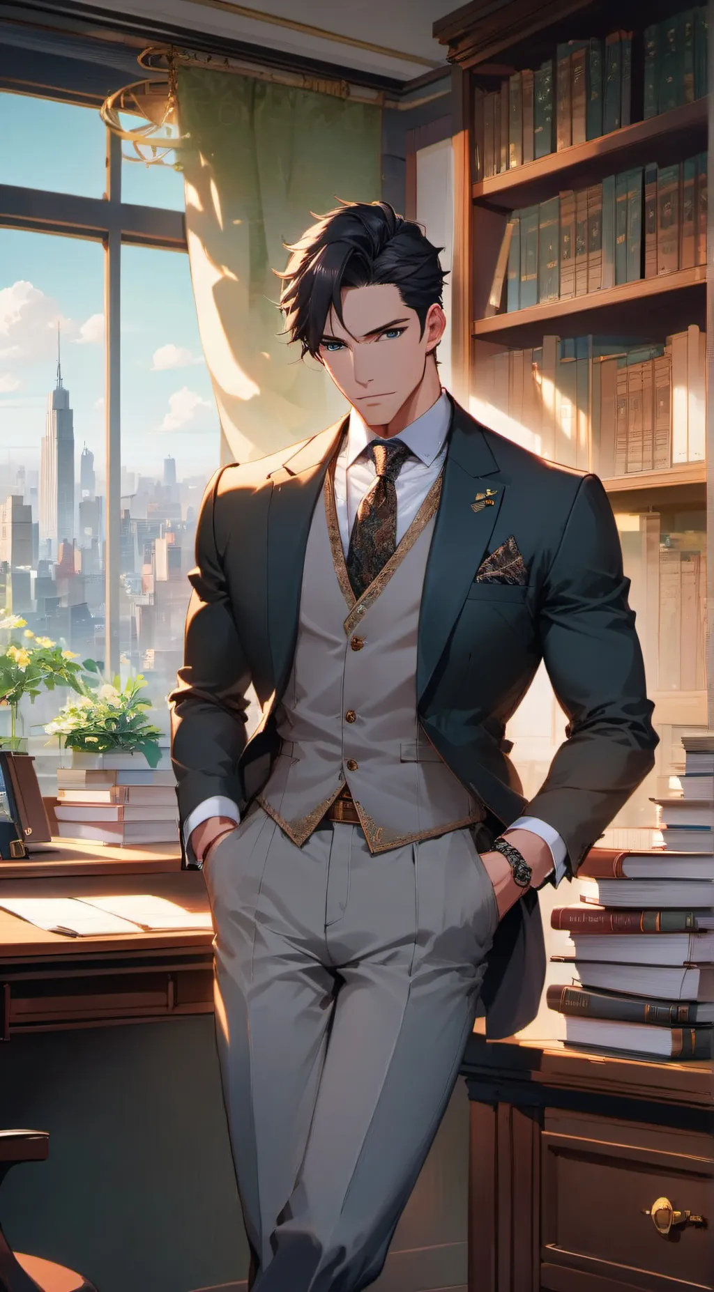 ai character: Leo background