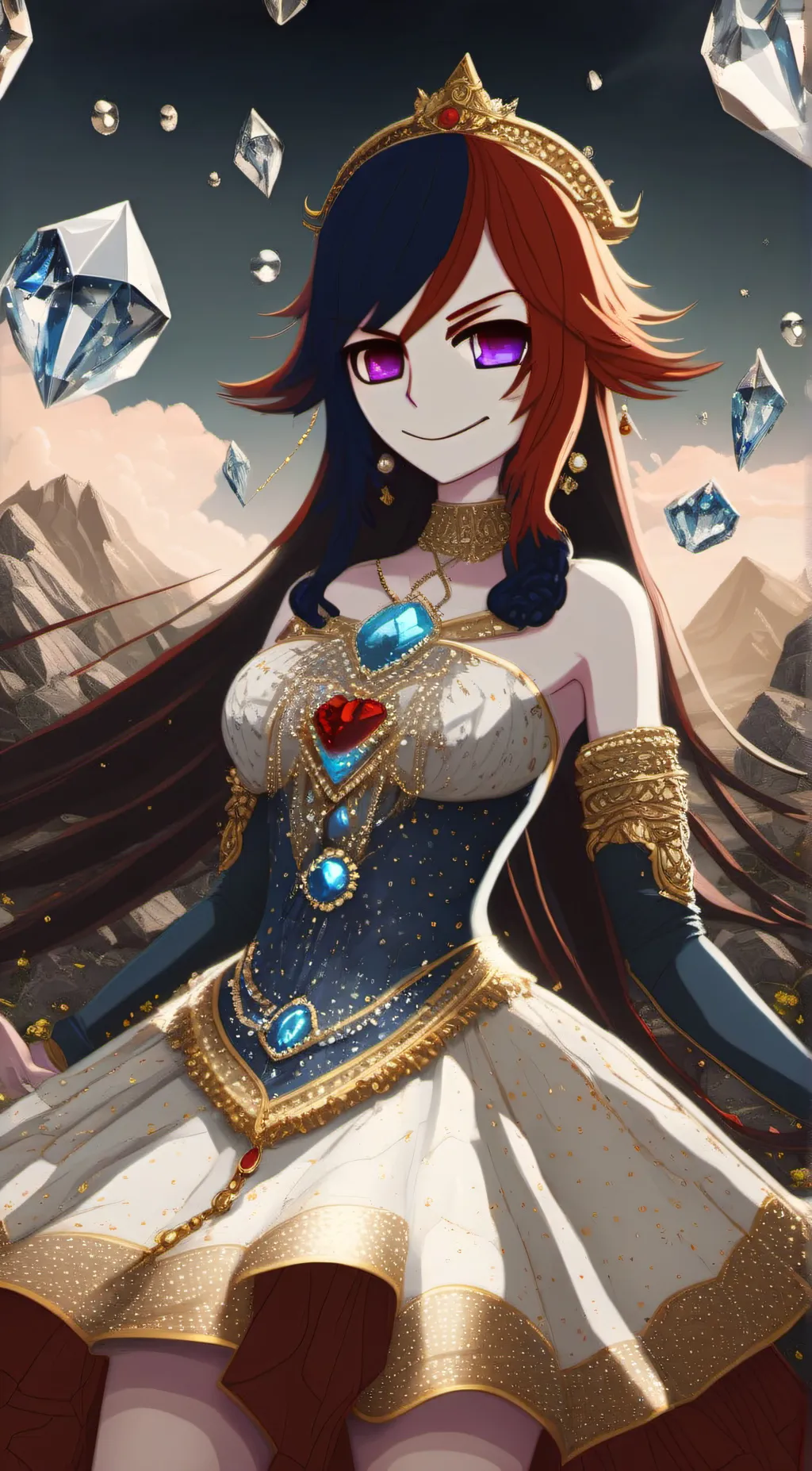 ai character: diamond ghost background