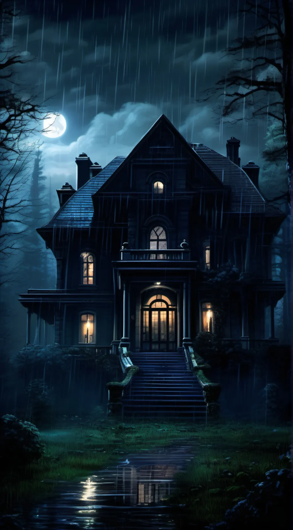 ai character: creepypasta house background
