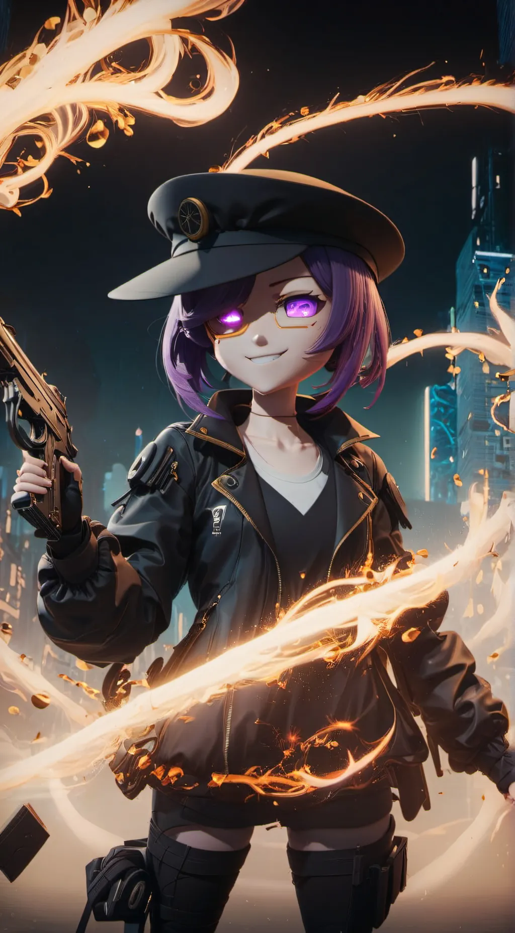 ai character: uzi background