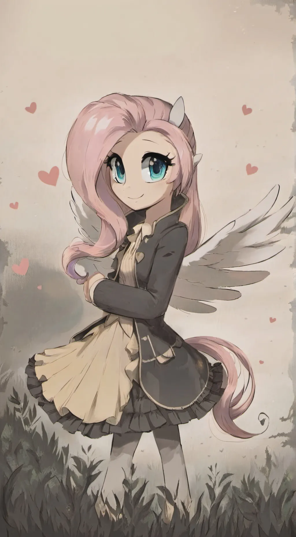 ai character: Fluttershy background