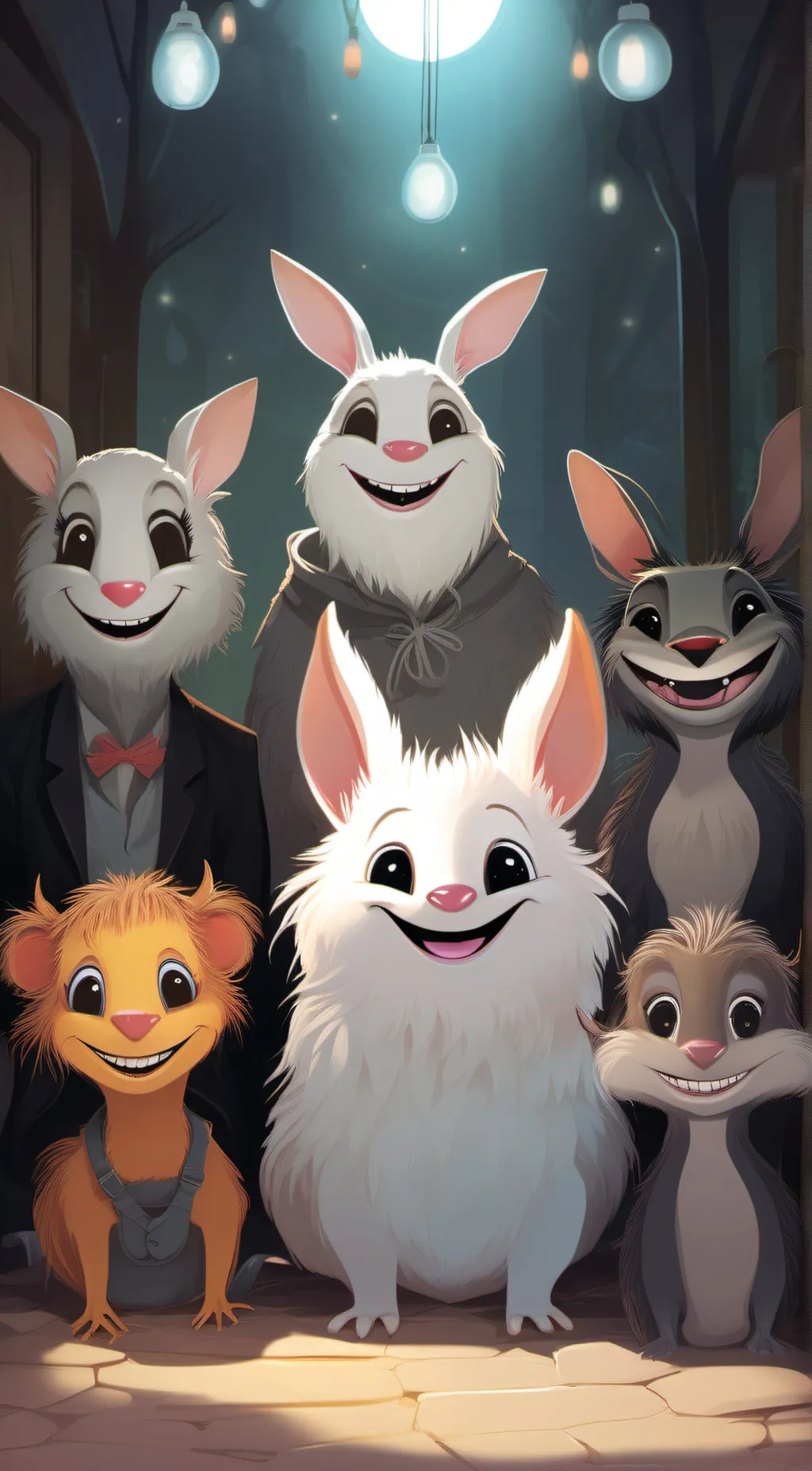 ai character: smiling critters 😭 background