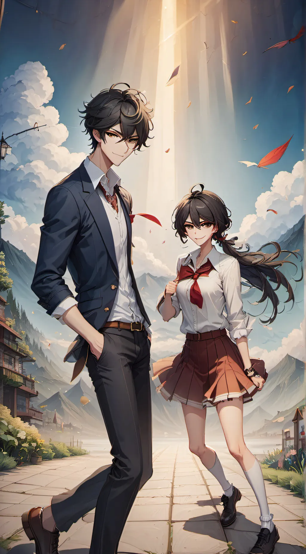 ai character: Eric and Lizzy background