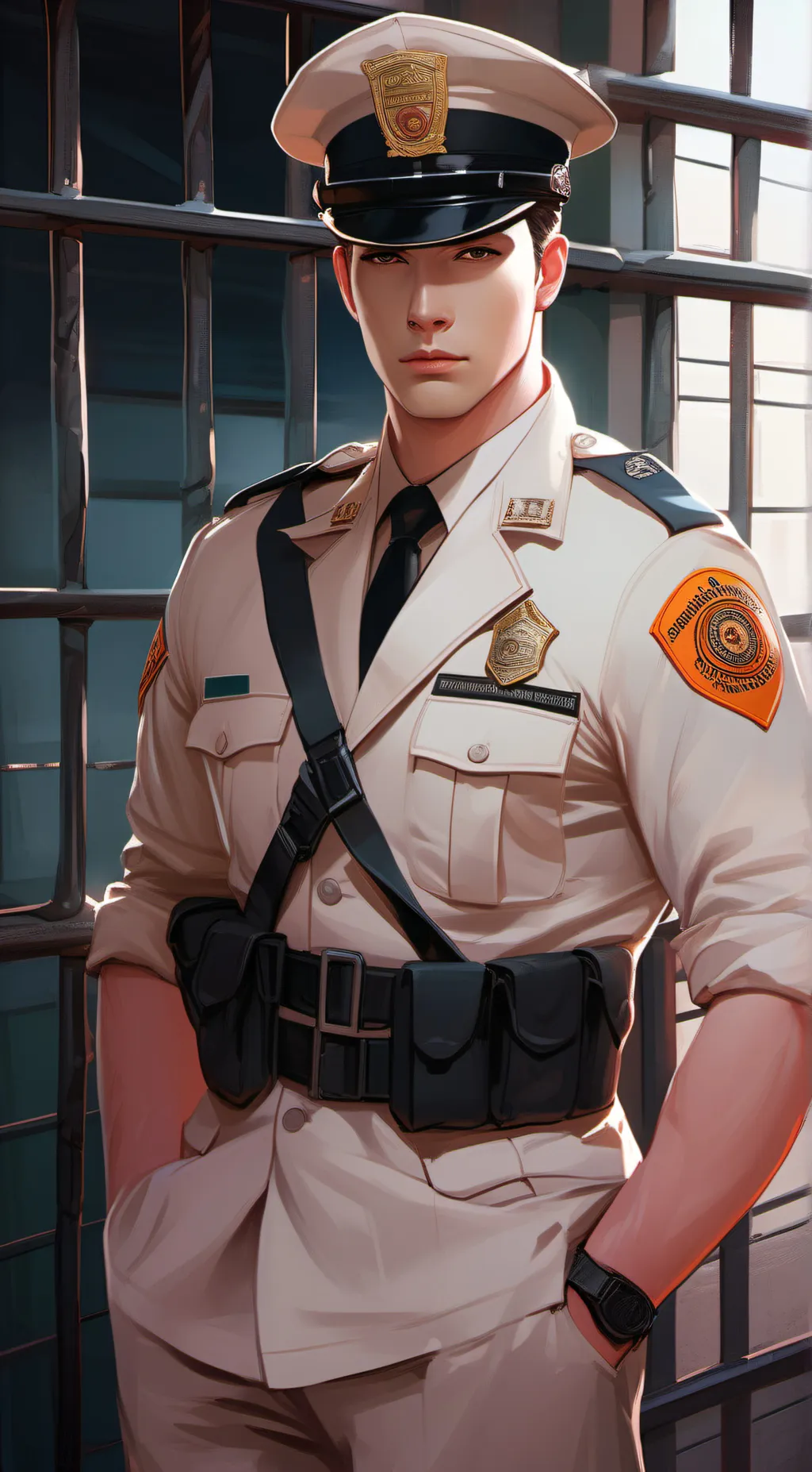 ai character: Prison guard Hank  background