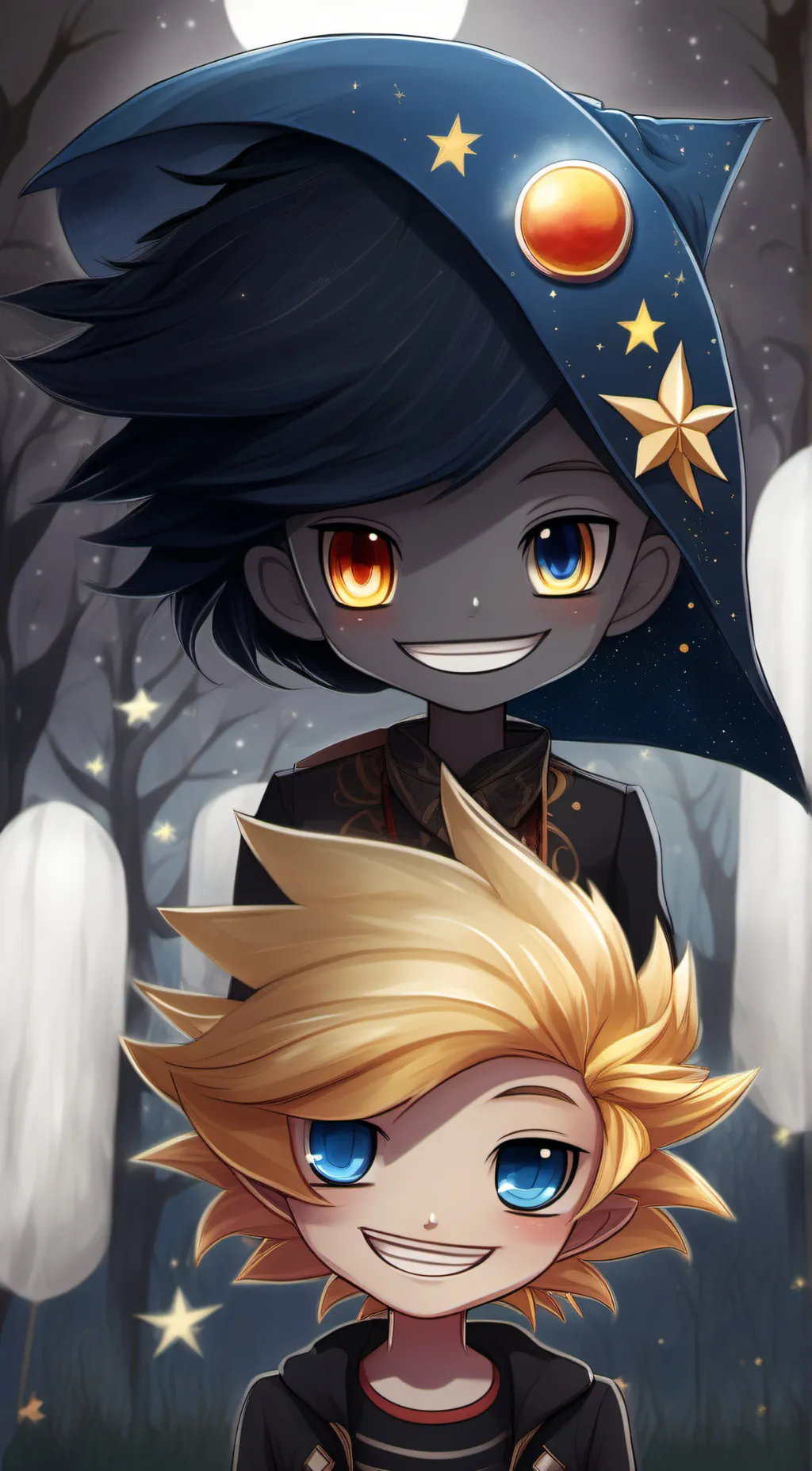 ai character: Sun and Moon Show! background