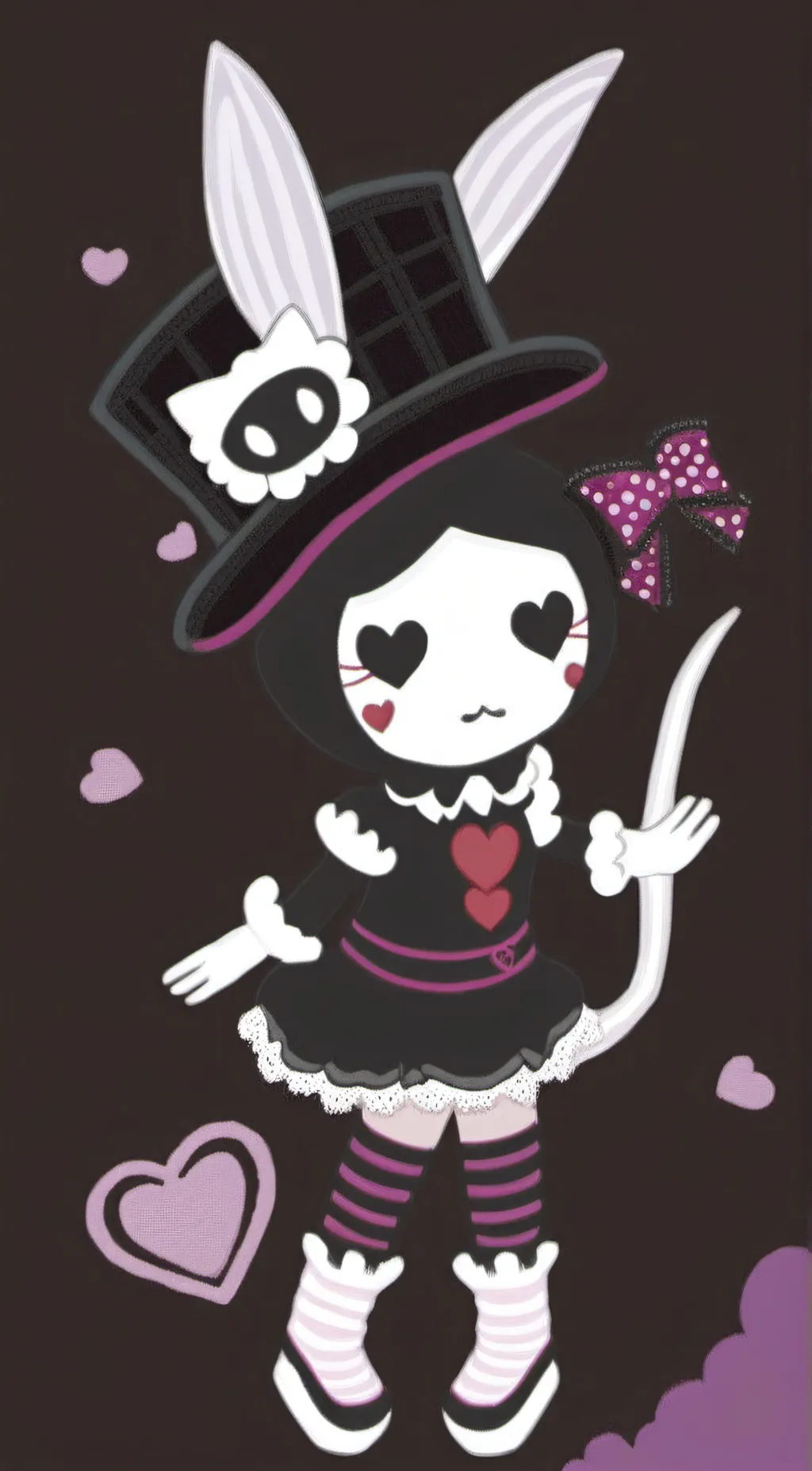 ai character: Kuromi background