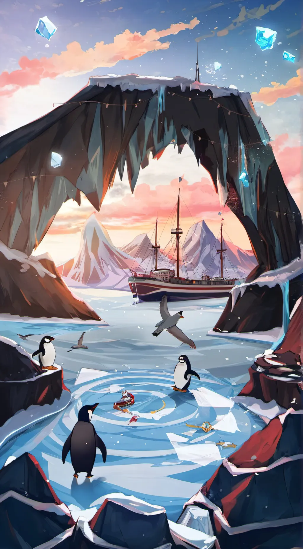 ai character: Harry The Penguin  background