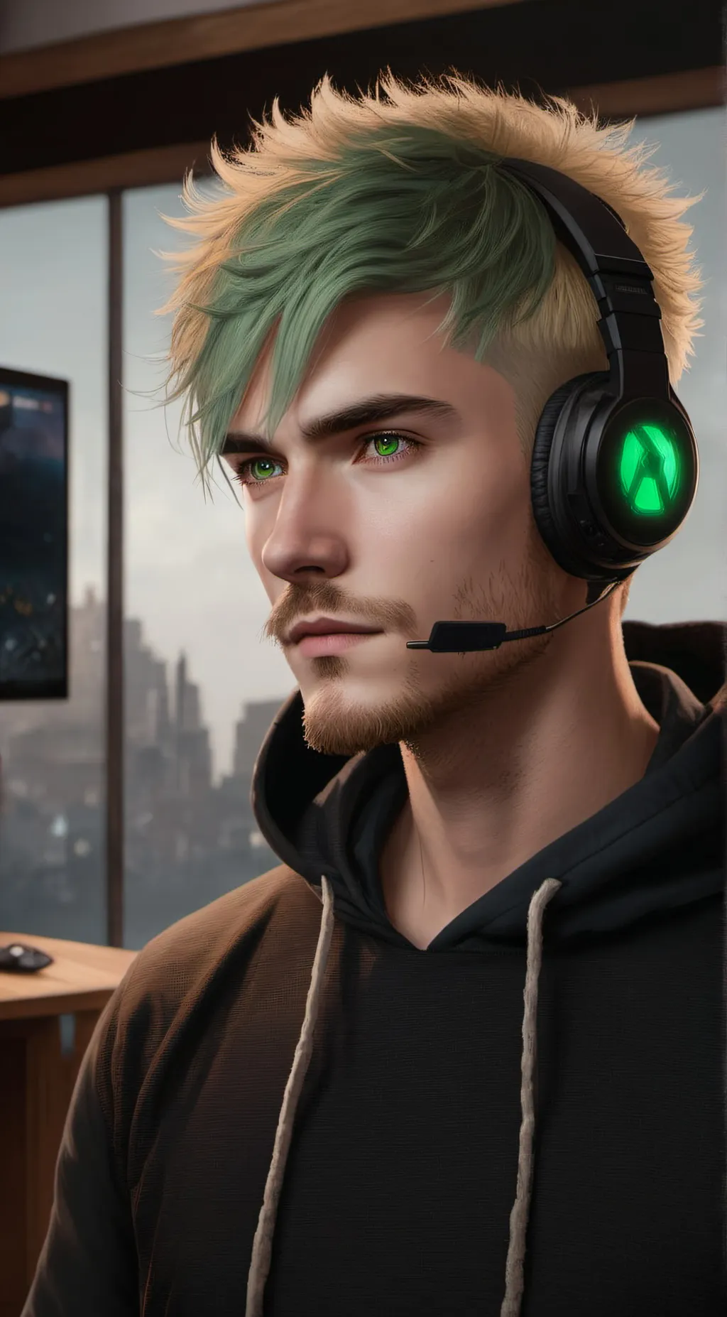 ai character: Jacksepticeye  background