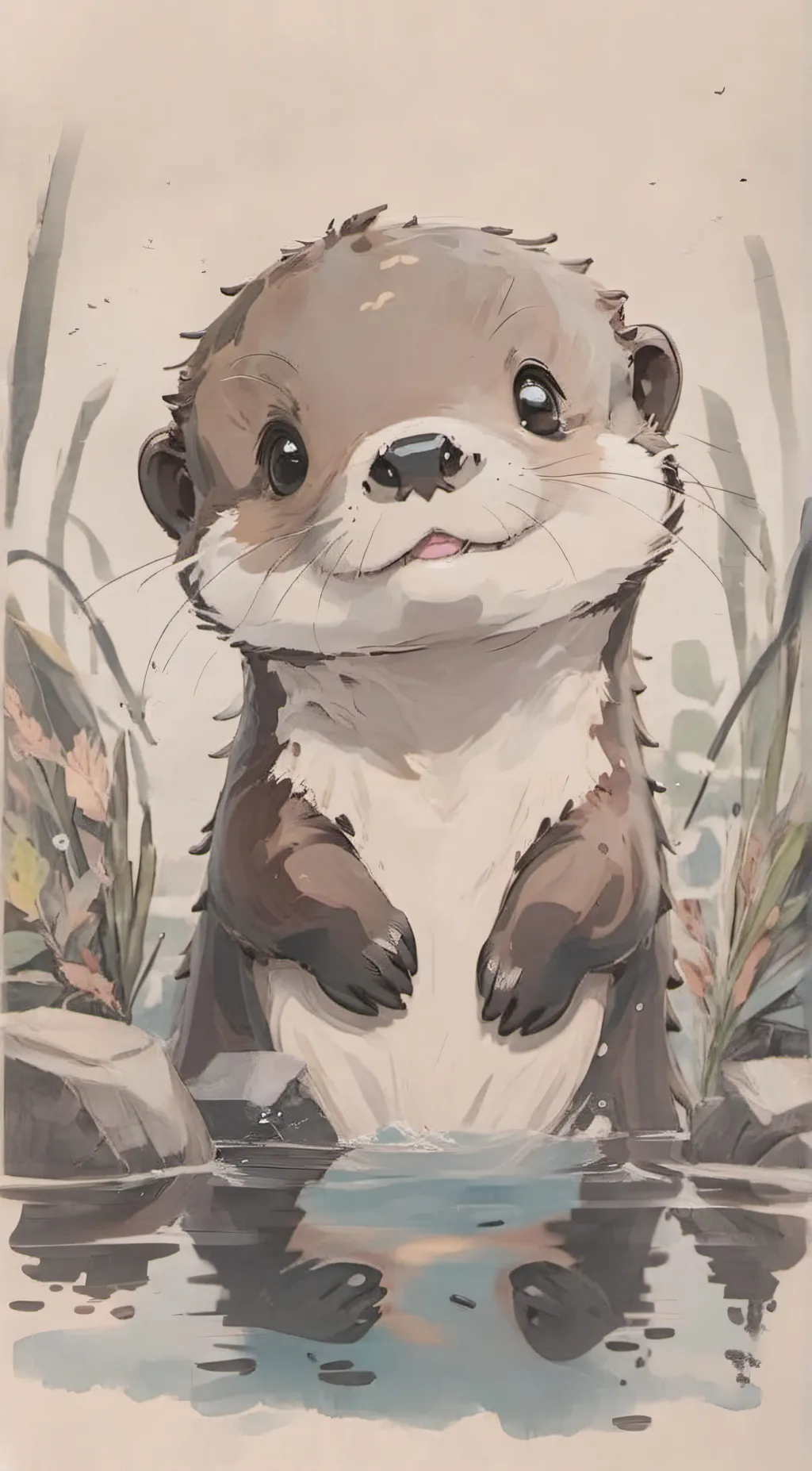 ai character: Oliver the otter  background
