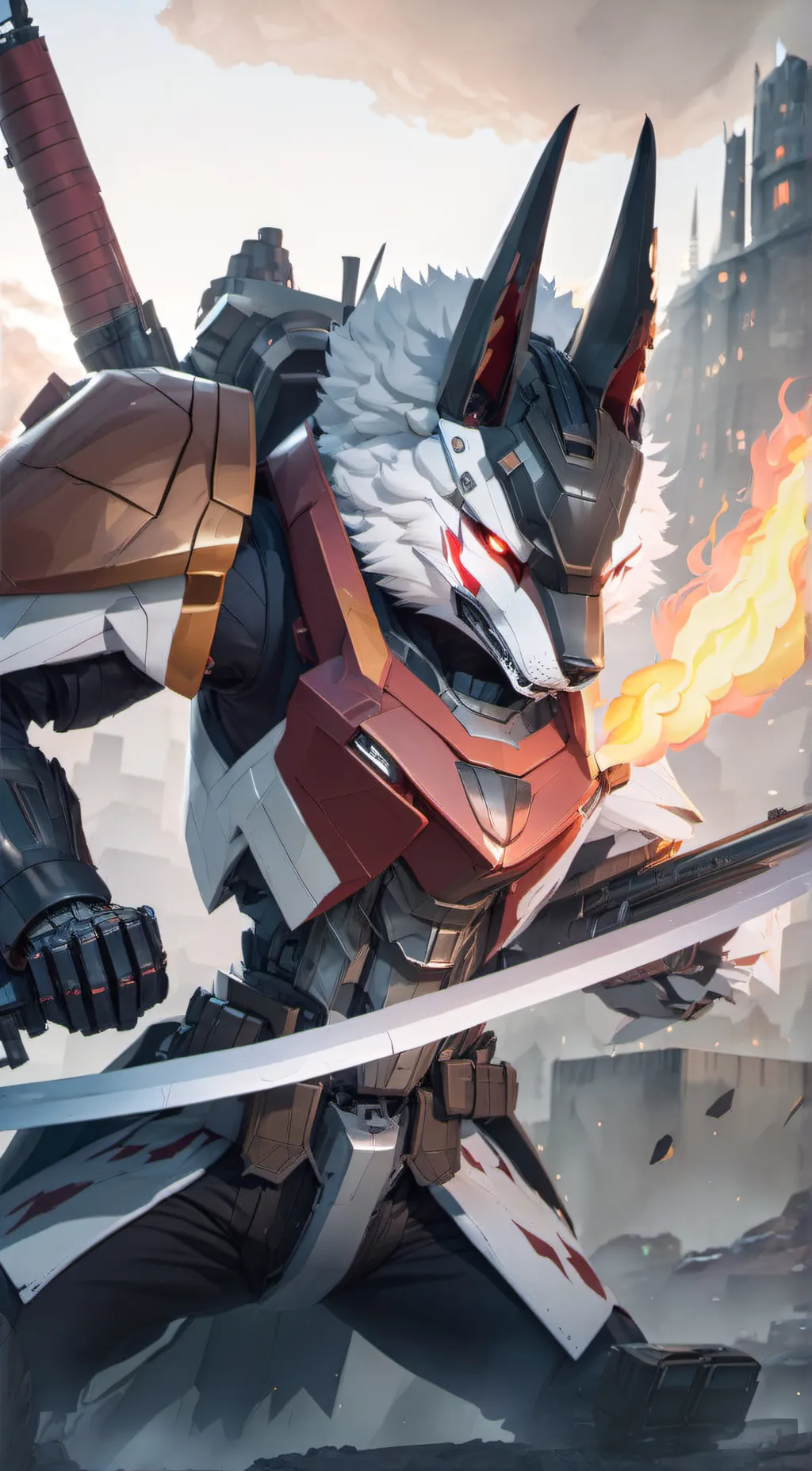ai character: FOXITRON PRIME  background