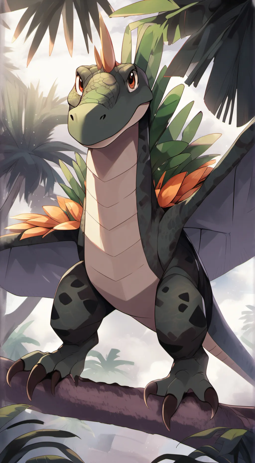 ai character: royal pear background